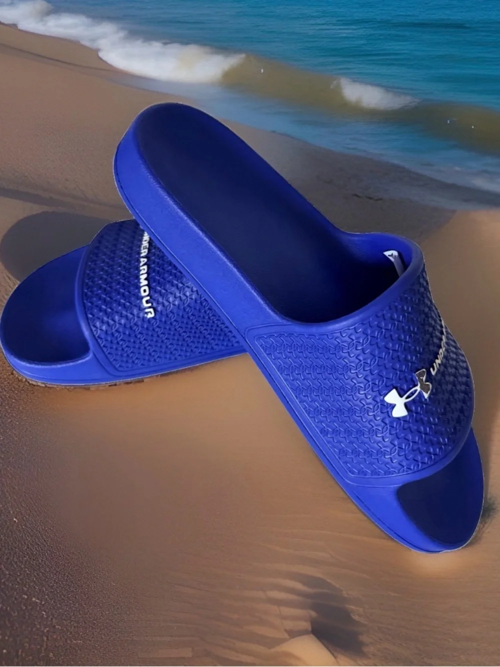 Under Armour ARMR Shower Men's Size 10 Slide Sandals. Royal White. New with Tags